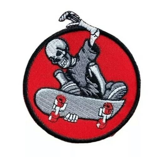 Skateboarding Skeleton Patch