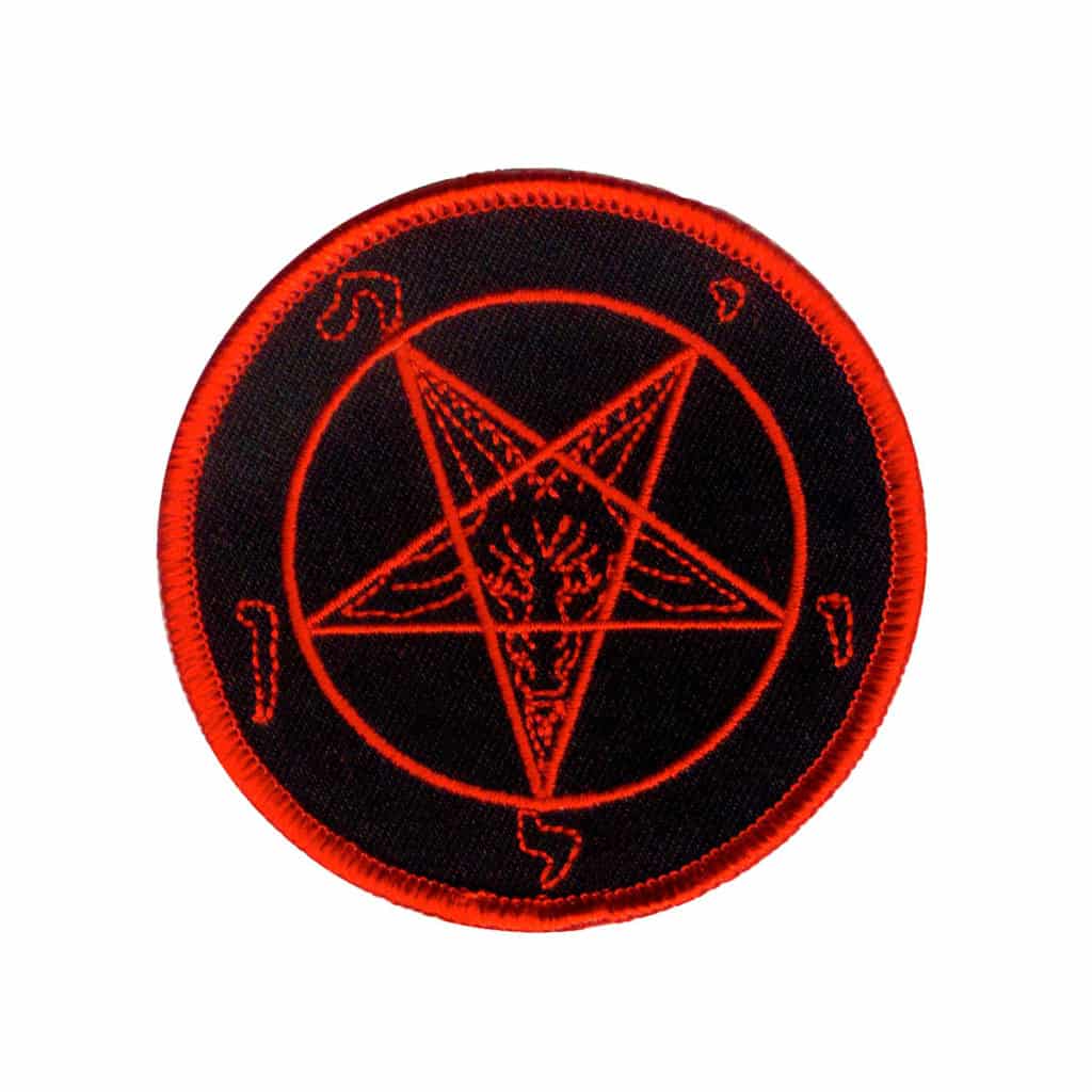 Black and Red Pentagram Patch