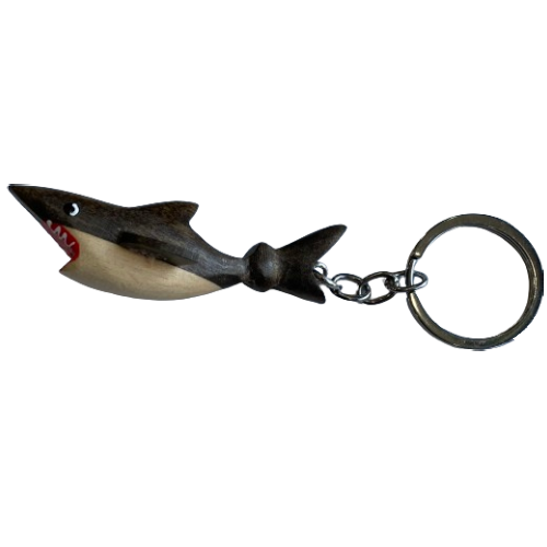 Wooden Shark Key Chain