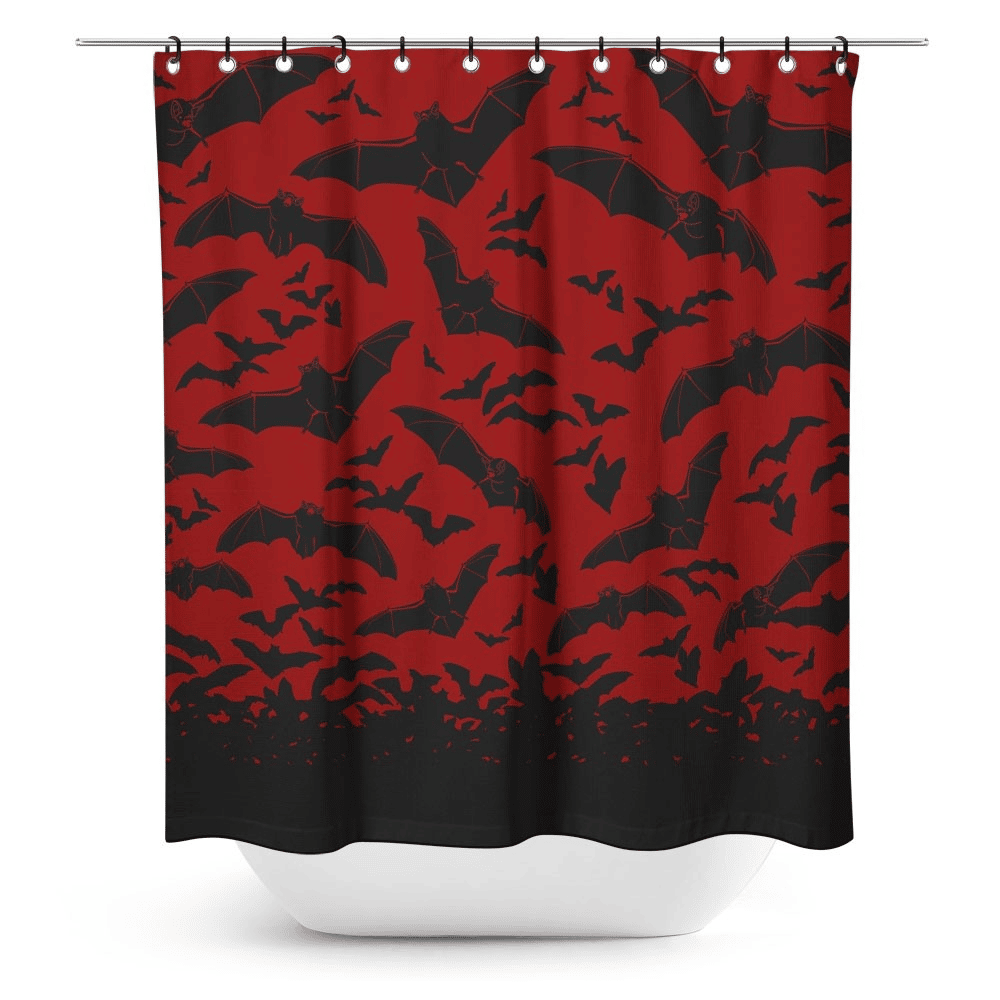Spooksville Bats Shower Curtain by Sourpuss Clothing