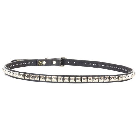 Single Row Pyramid Stud Leather Belt