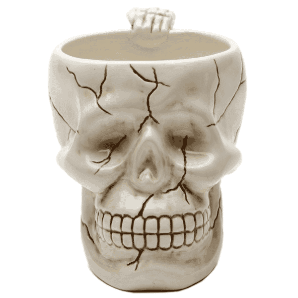 White Ceramic Skull Mug