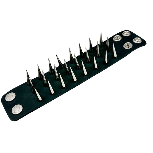 3 Row Slim Tall Spiked Wristband
