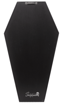 Thumbnail for Black Bat Print Coffin Shelf by Sourpuss Clothing