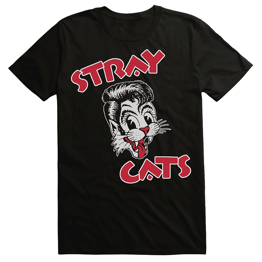 Stray Cats Cat Head Logo T-Shirt