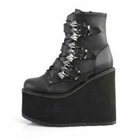 Thumbnail for Demonia Bat Buckle Platform Boot Swing-103