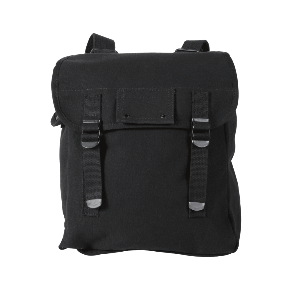 Black Canvas Musette Bag