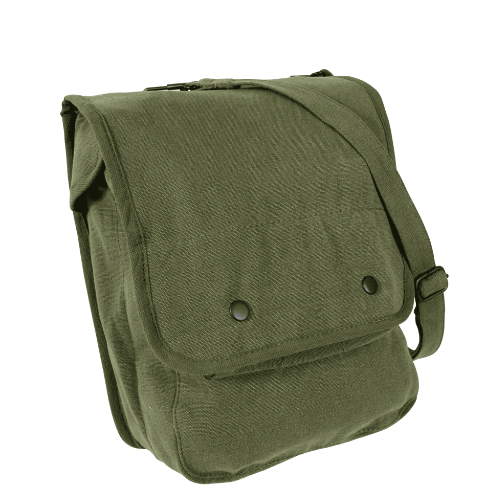 Green canvas shoulder bag hot sale