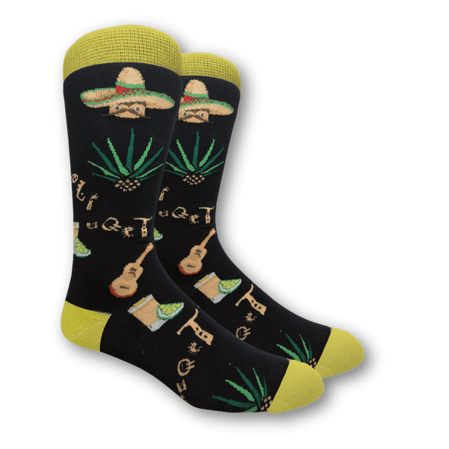 Tequila and Guitar Crew Socks