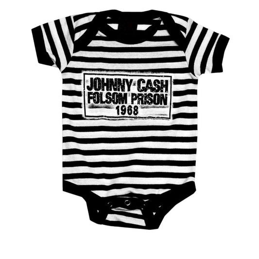 Johnny Cash Striped Onesie