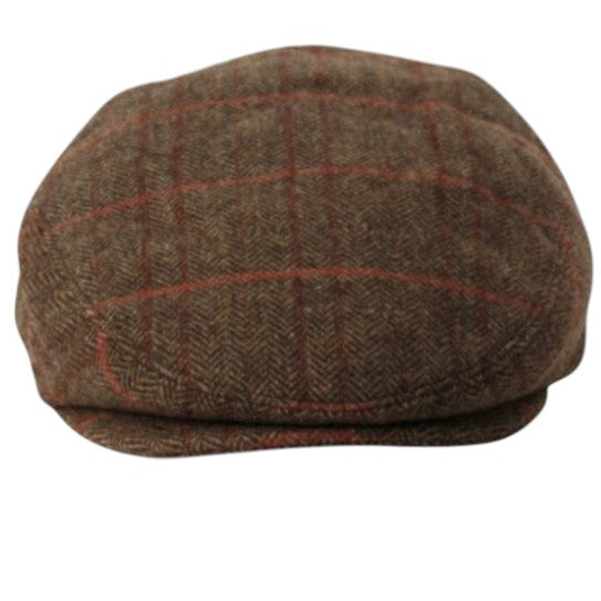 Mens Brown Wool Newsboy Cap