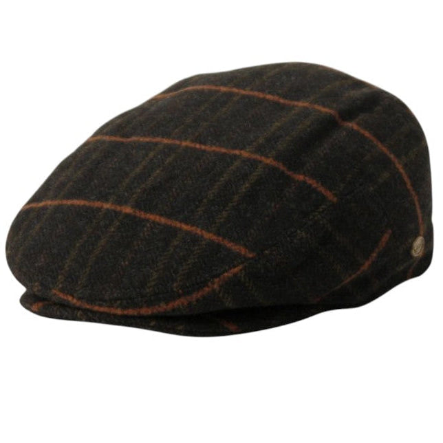 Mens Dark Olive Wool Newsboy Cap