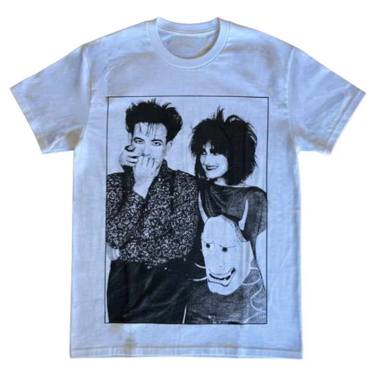 Robert Smith And Siouxsie White T-Shirt
