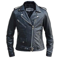 Thumbnail for Women's Leather Biker Jacket