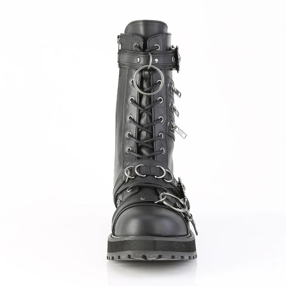 Demonia  Boot Skull Buckles Valor-240