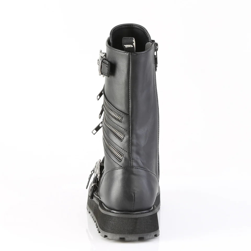Demonia  Boot Skull Buckles Valor-240