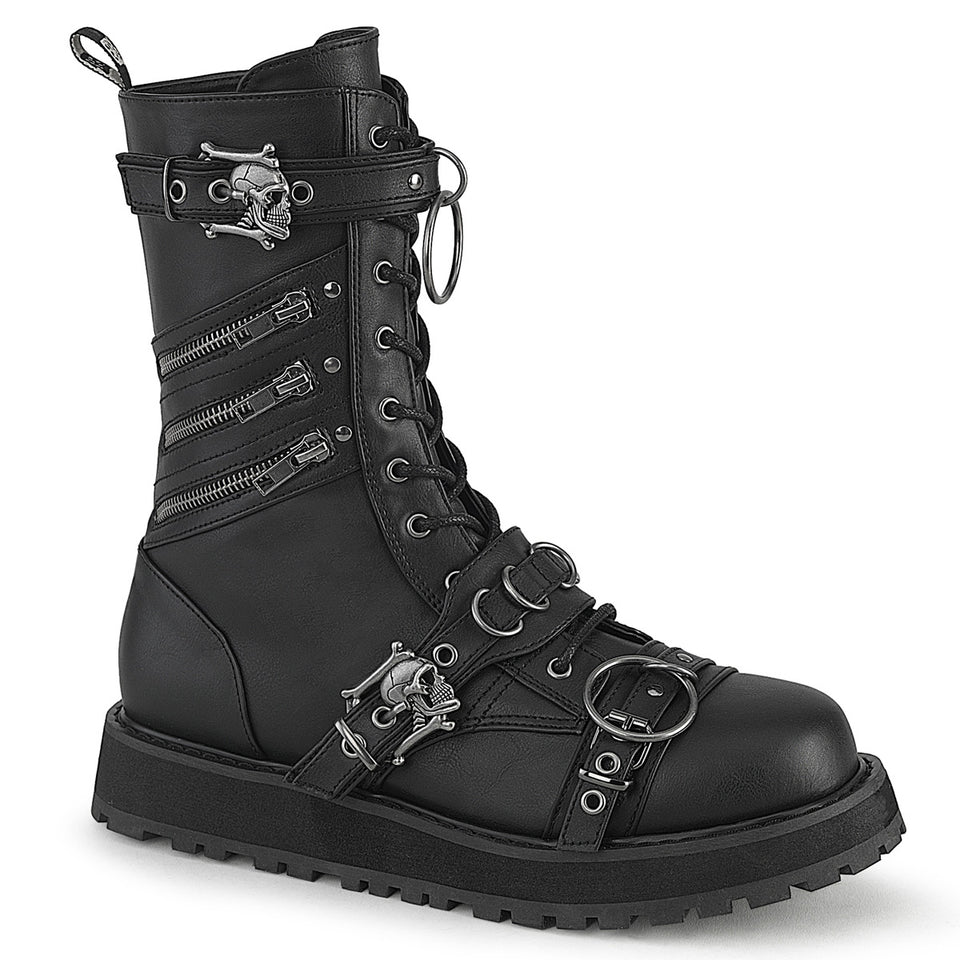 Demonia  Boot Skull Buckles Valor-240
