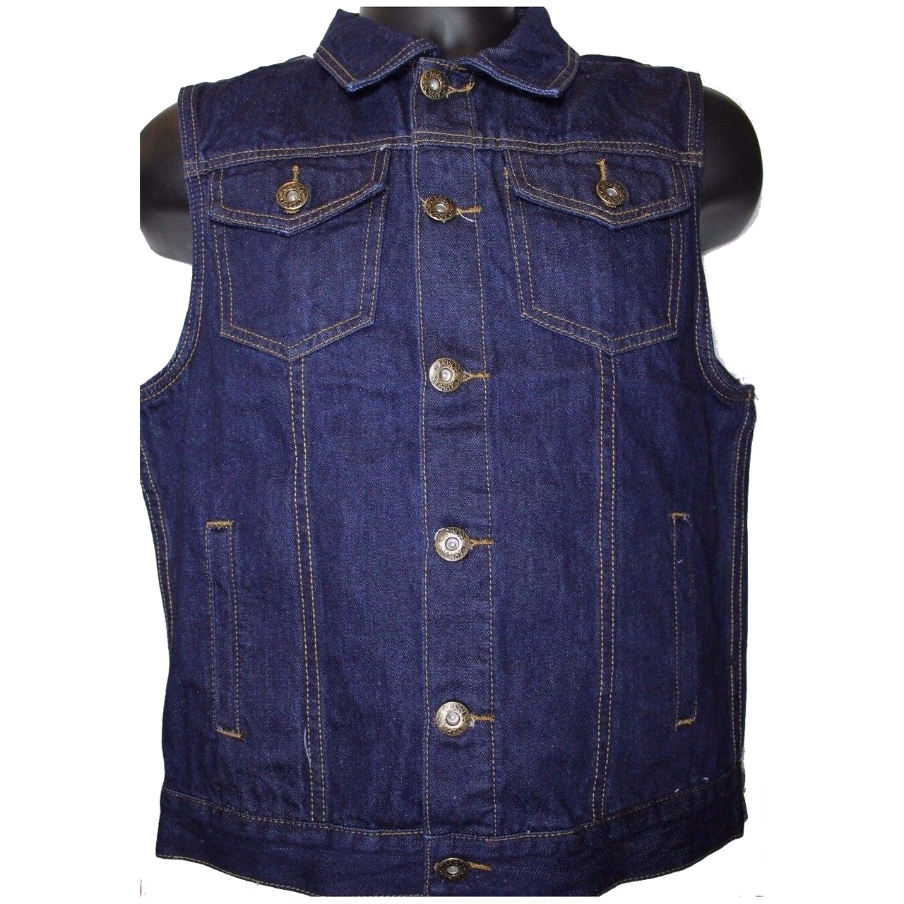 Women s Dark Blue Denim Battle Vest
