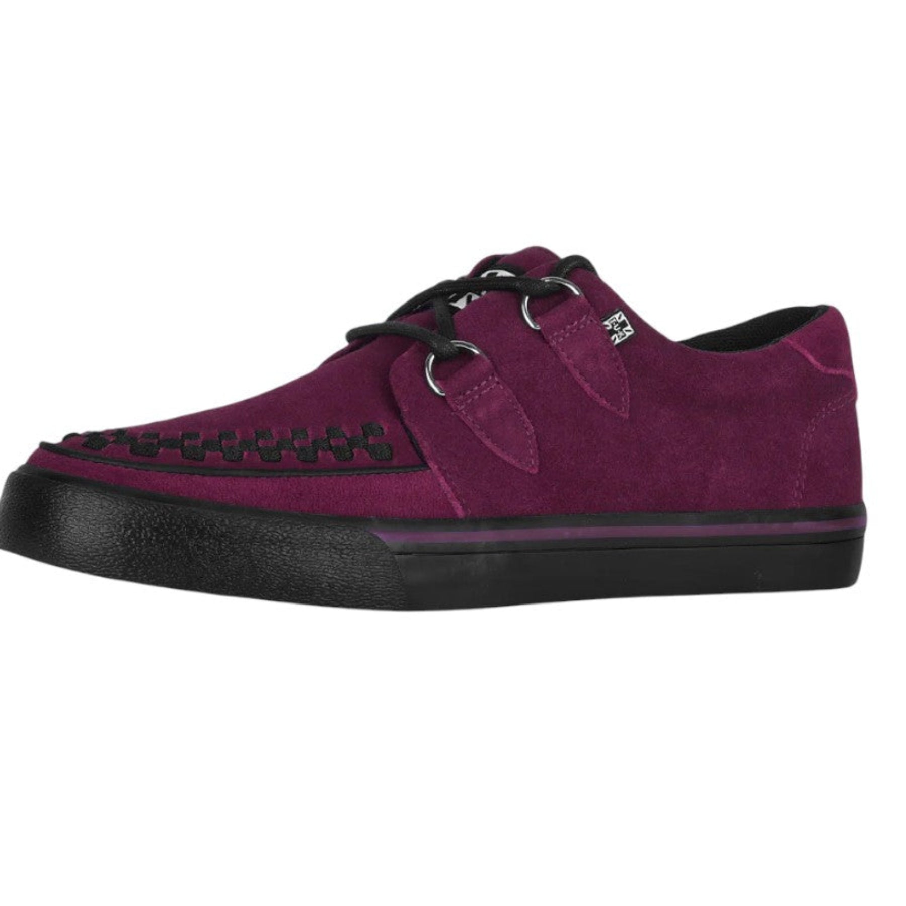TUK Burgundy Suede Creeper Sneaker A3432
