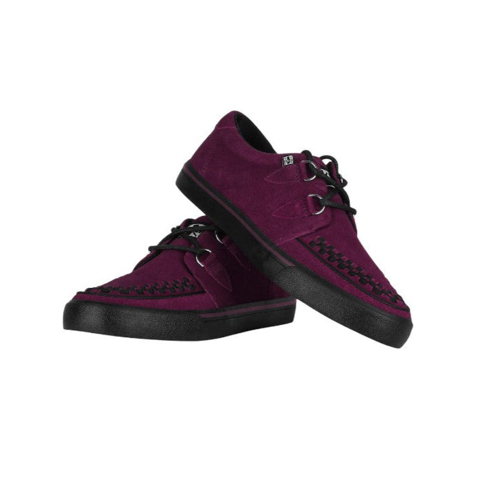 TUK Burgundy Suede Creeper Sneaker A3432