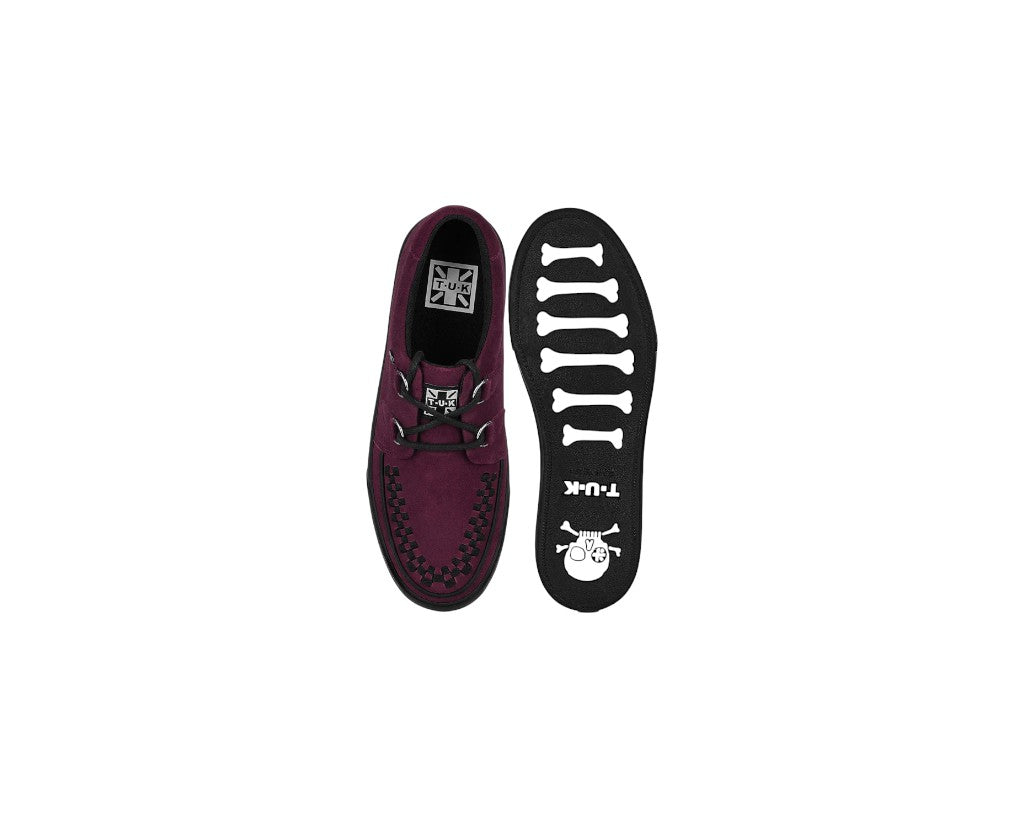 TUK Burgundy Suede Creeper Sneaker A3432