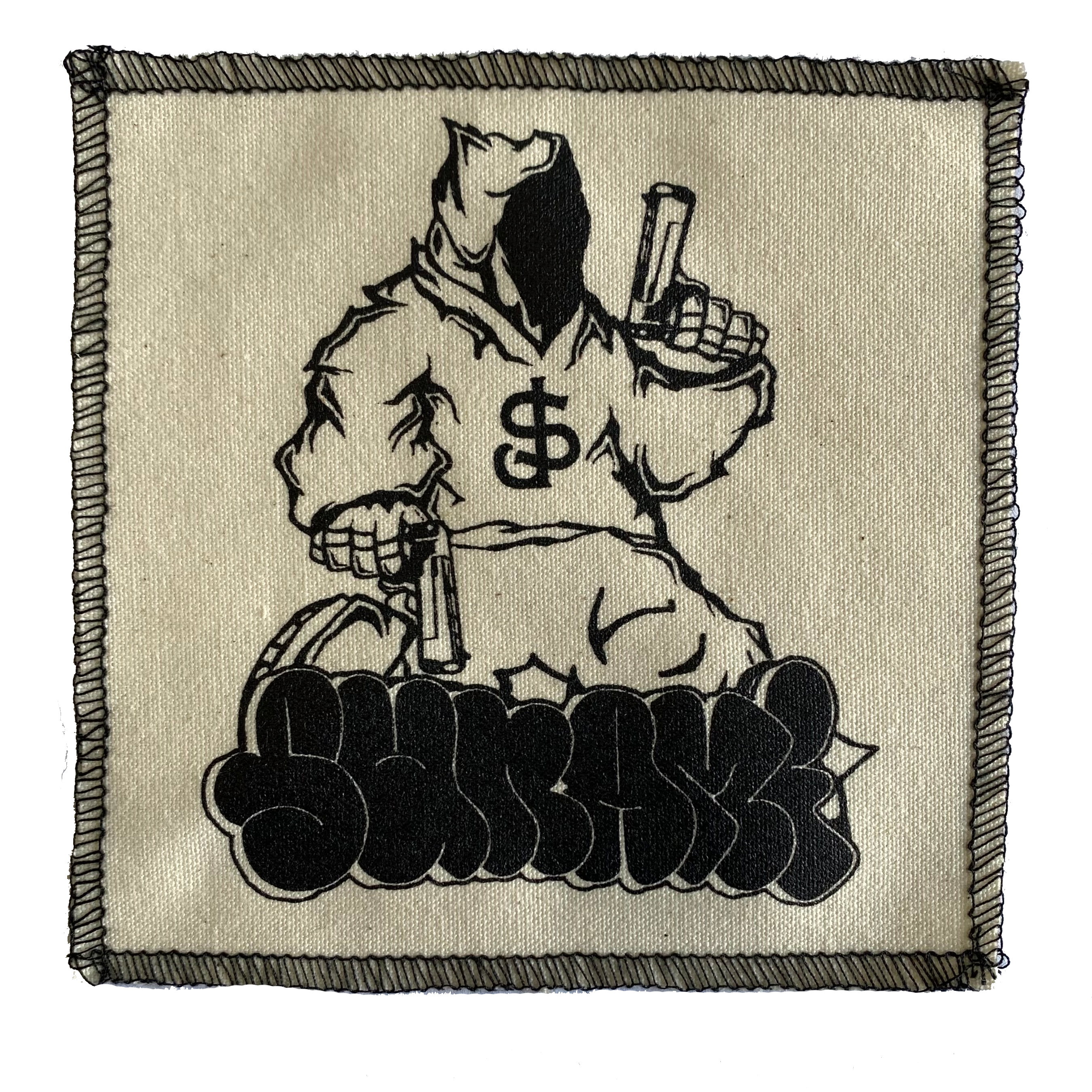 Sunami There is No Justice Its Just Us White Cloth Patch
