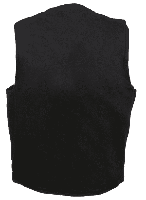 Plain Black Denim Vest by Milwaukee Leather
